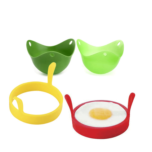 AussieSuperStore Homeware Supplies Egg Poachers and Fried Egg Silicone Rings Perfect Egg Frying Pack CBEGGKIT